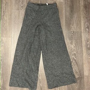 Zara wide leg rib knit grey pants